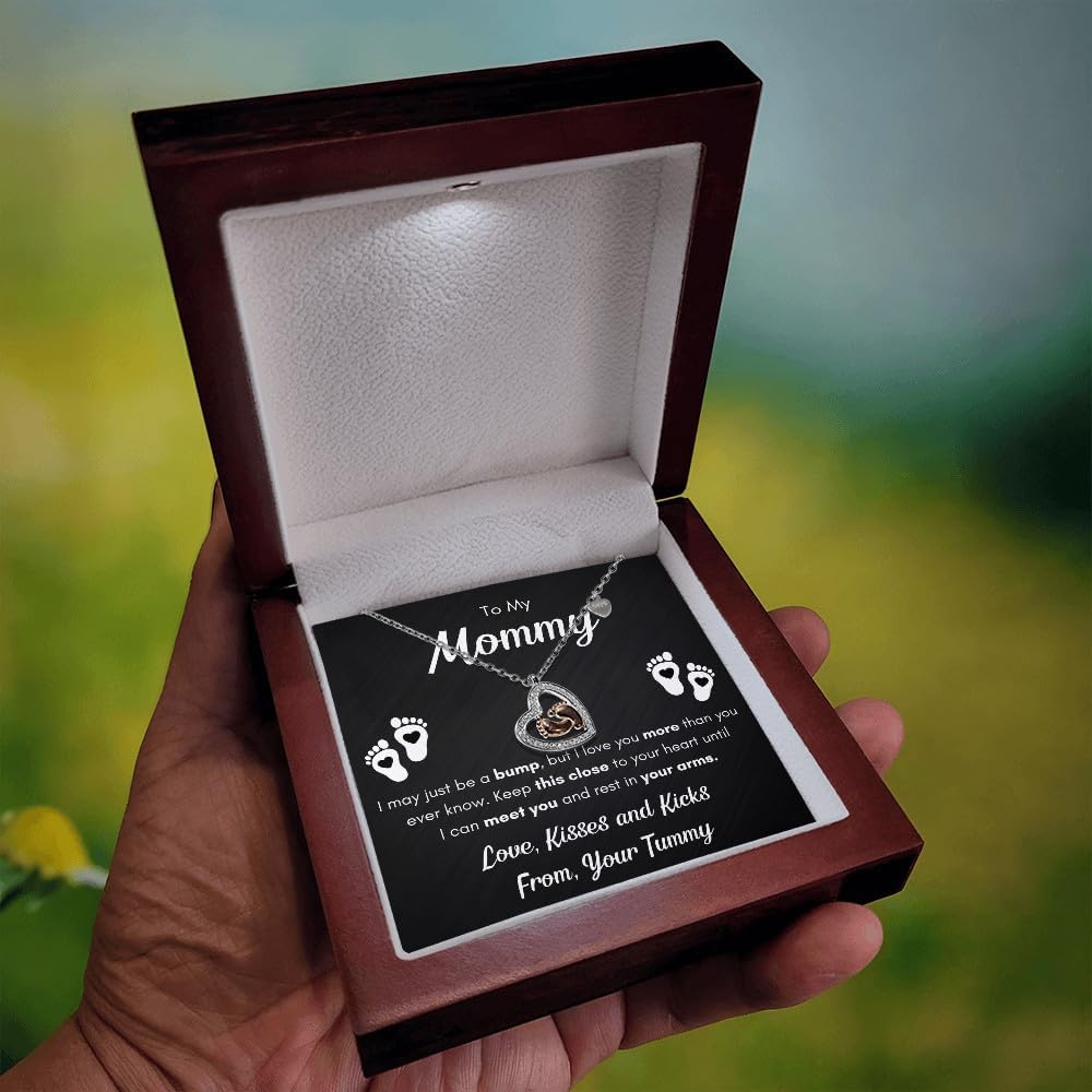 FG Family Gift Mall Baby Gift Set To My Mommy Necklaces For Women, Gift for New Mom, Baby Shower Present for Mom To Be Pregnancy Gifts for First Time Pregnant Moms Christmas - Image 4