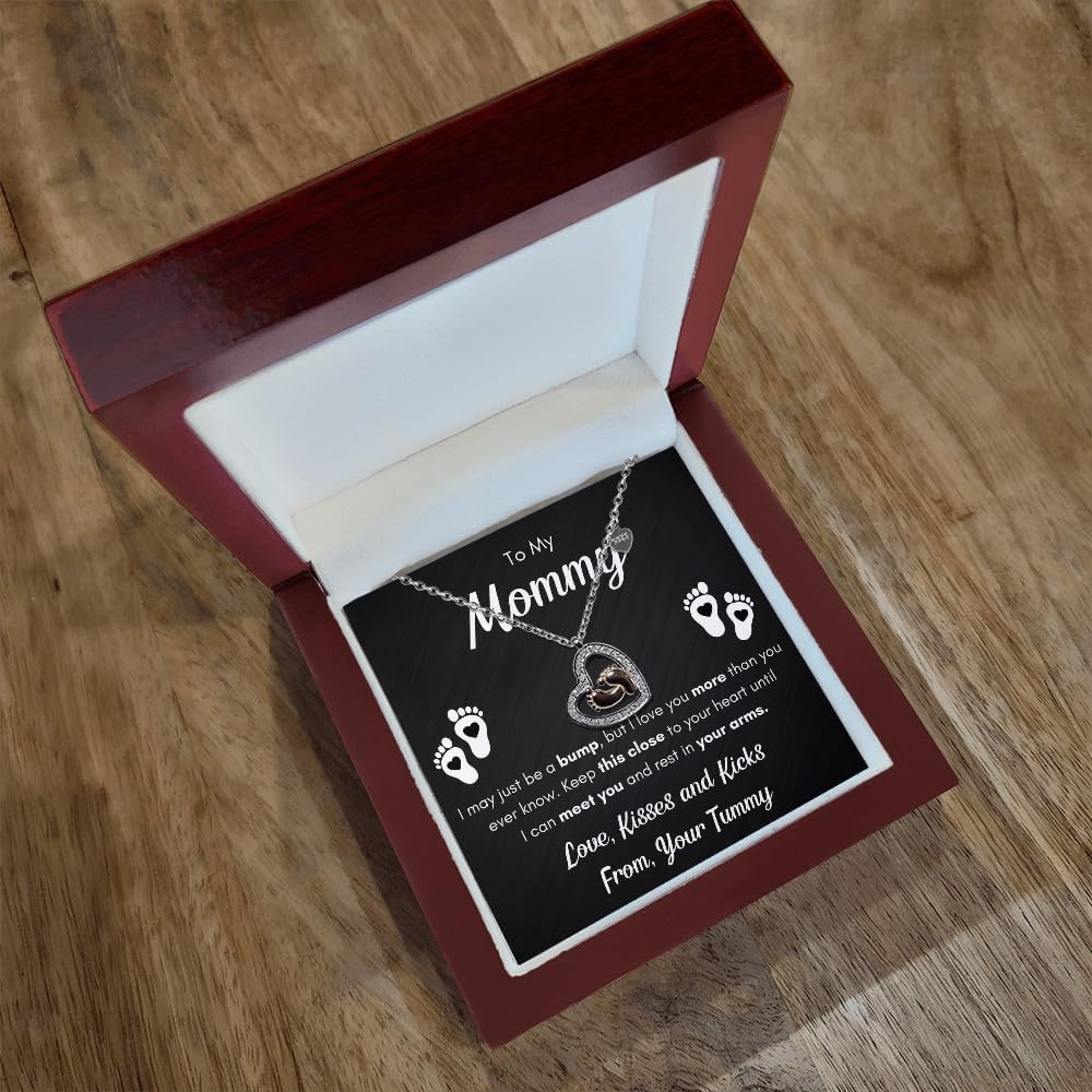 FG Family Gift Mall Baby Gift Set To My Mommy Necklaces For Women, Gift for New Mom, Baby Shower Present for Mom To Be Pregnancy Gifts for First Time Pregnant Moms Christmas - Image 6