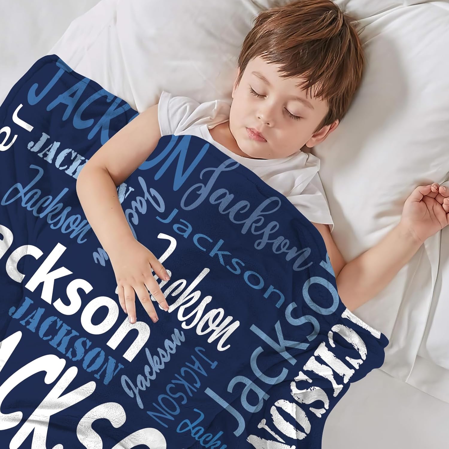 Yofair Ships Next Day, Personalized Blankets for Kids Custom Name Blanket for Boy Flannel Throw Blanket Customized Son Gifts for Teen Boys - Image 3