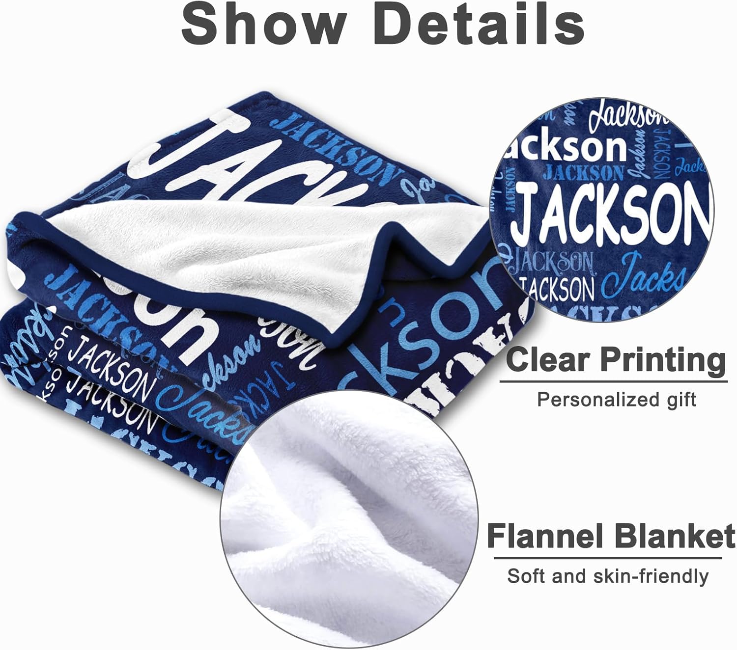Yofair Ships Next Day, Personalized Blankets for Kids Custom Name Blanket for Boy Flannel Throw Blanket Customized Son Gifts for Teen Boys - Image 5