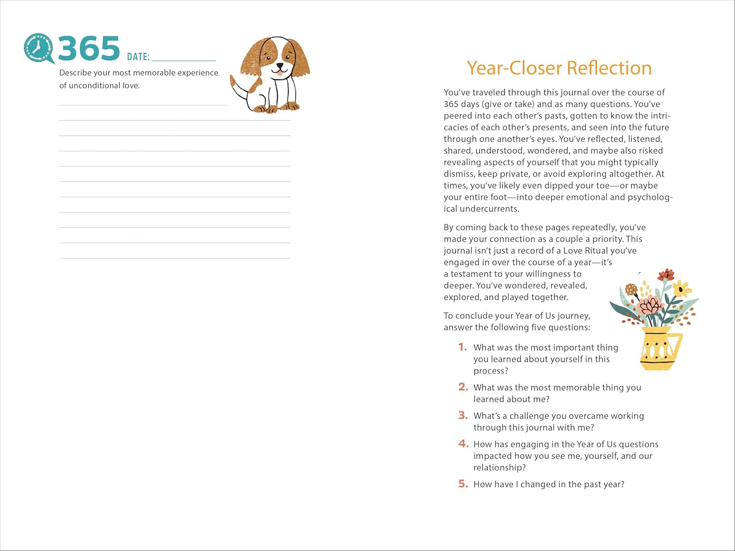 A Year of Us: A Couple's Journal: One Question a Day to Spark Fun and Meaningful Conversations (Question a Day Couple's Journal) - Image 4