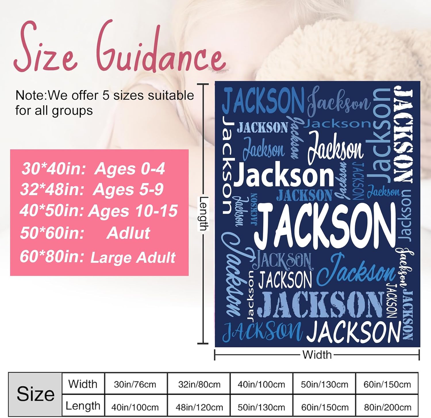 Yofair Ships Next Day, Personalized Blankets for Kids Custom Name Blanket for Boy Flannel Throw Blanket Customized Son Gifts for Teen Boys - Image 6