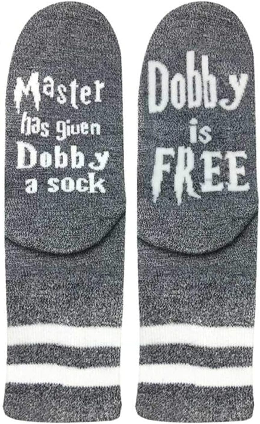 Dobby Socks Funny Christmas Gift Adult Cotton Crew Socks Novelty Cute Christmas Stocking Stuffers - Image 4