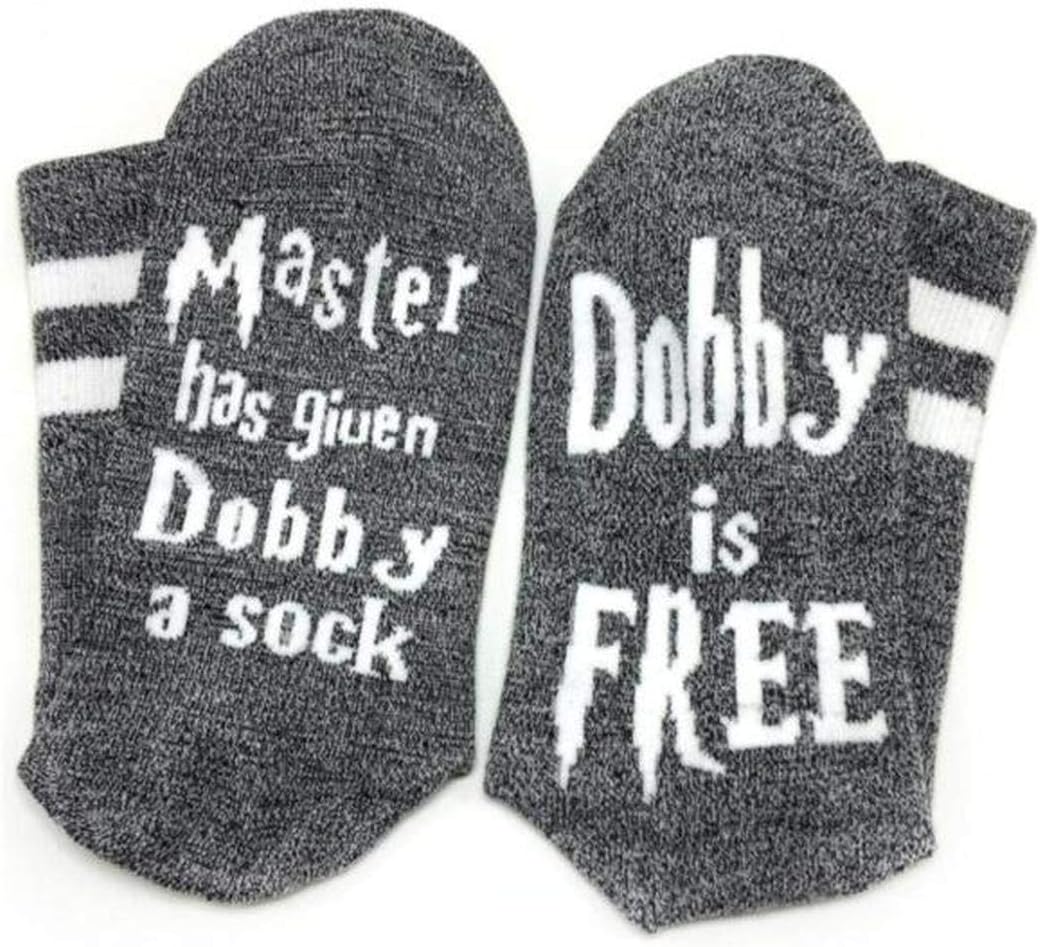 Dobby Socks Funny Christmas Gift Adult Cotton Crew Socks Novelty Cute Christmas Stocking Stuffers
