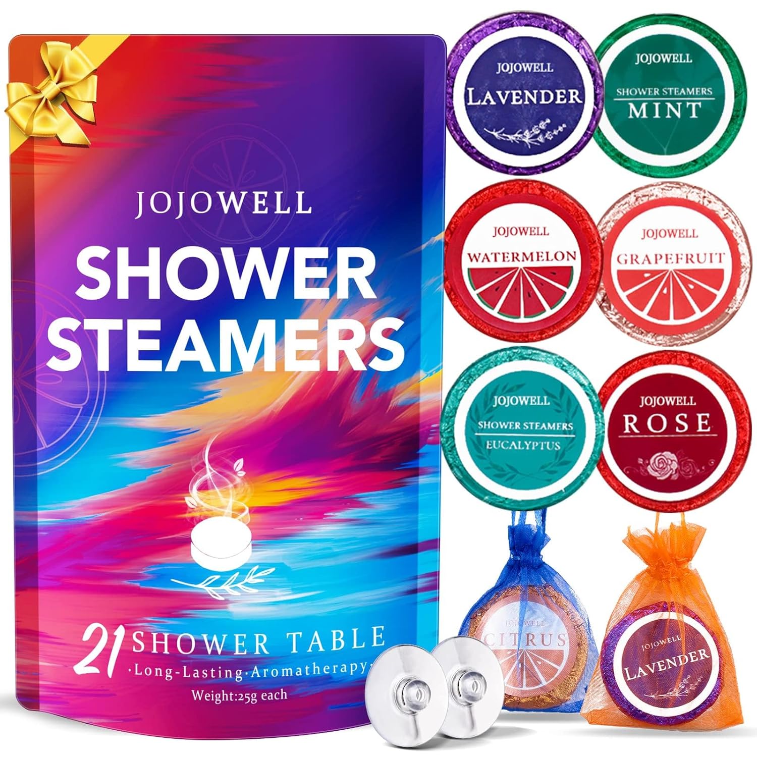 Shower Steamers Aromatherapy - 21Pcs Birthday Gifts for Women, Self Care with Natural Essential Oils Relaxation Home SPA, Womens Gifts for Christmas Stocking Stuffers for Adults, Teens, Wife, Her