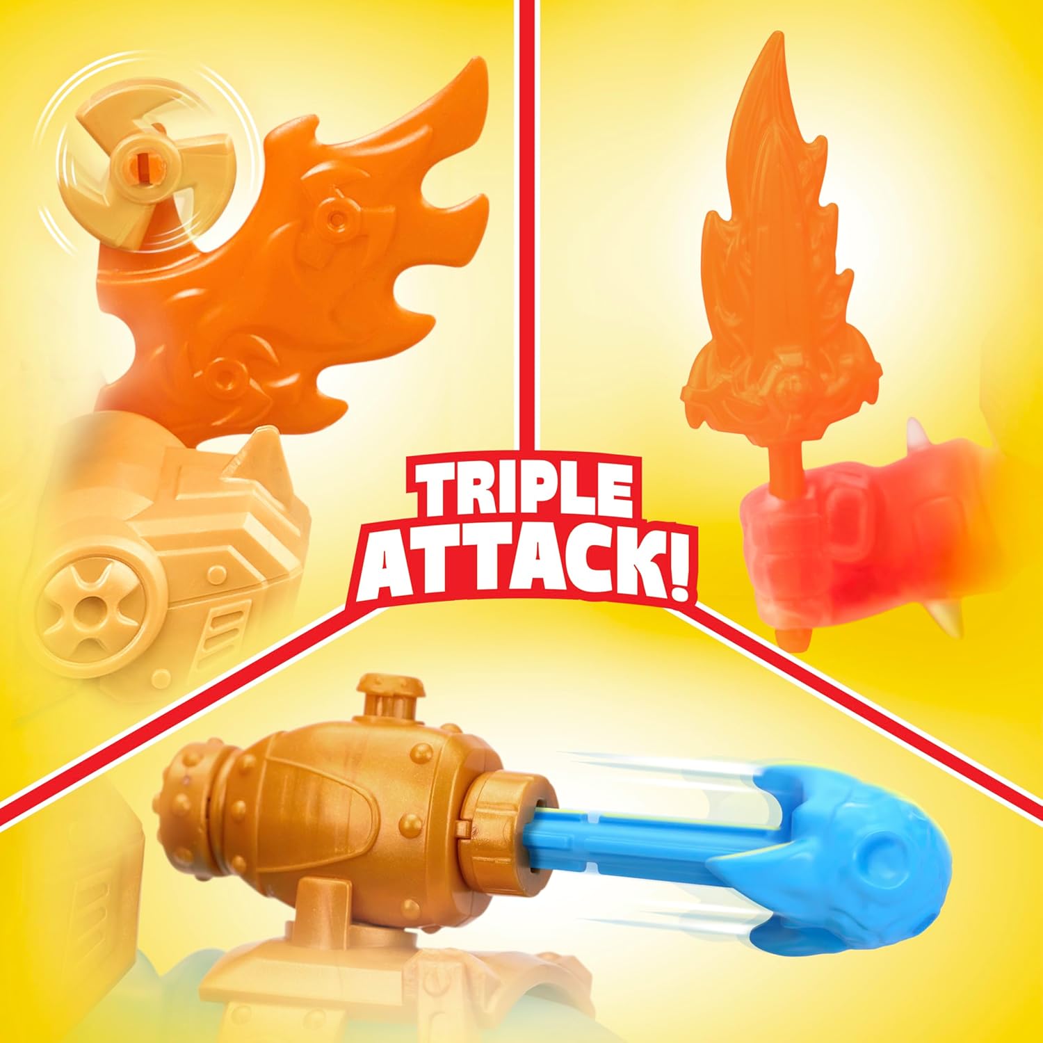 Heroes of Goo Jit Zu Goo-Tron Supreme Combines The Power of Blazagon, Pantaro & Thrash in 1 Ultimate Hero, with 3 Different Goo Fillings, 35+ Phrases & Lights, Face Swap & Triple Attack Feature - Image 6