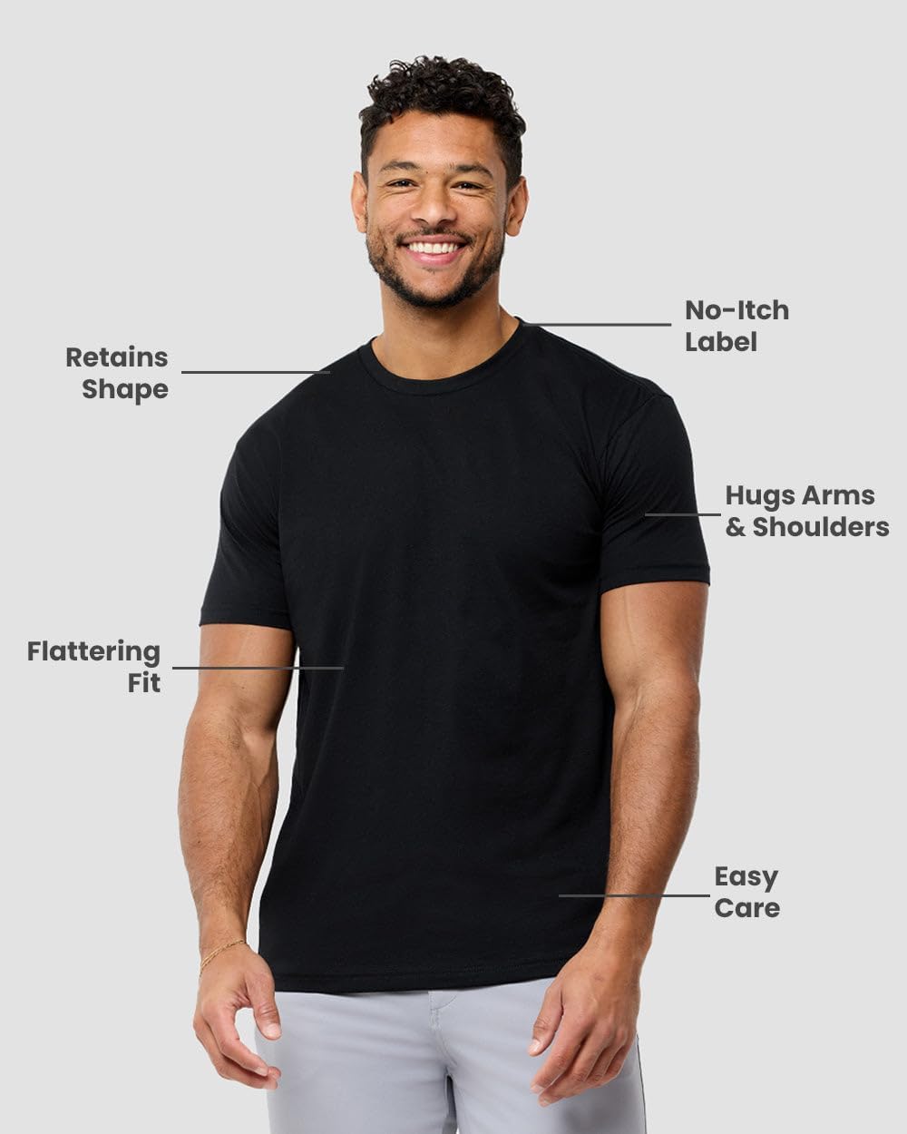 INTO THE AM Men's T-Shirts Soft Cotton Blend Crew Neck Tee S - 4XL Athletic Fit Plain Basic T-Shirt for Men - Image 2