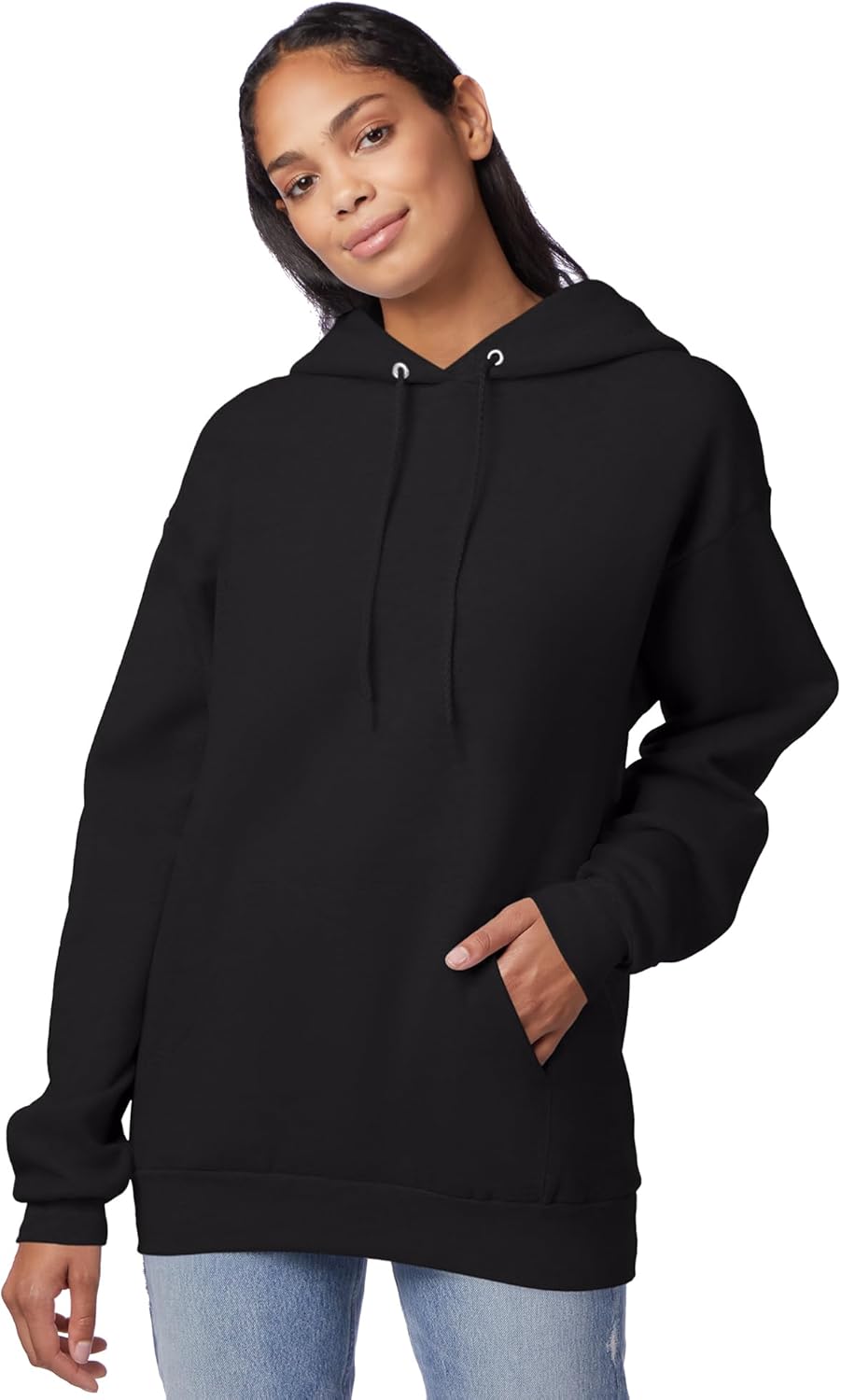 Hanes EcoSmart Hoodie, Midweight Fleece, Pullover Hooded Sweatshirt for Men - Image 4