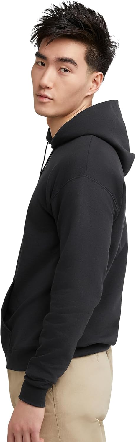 Hanes EcoSmart Hoodie, Midweight Fleece, Pullover Hooded Sweatshirt for Men - Image 3