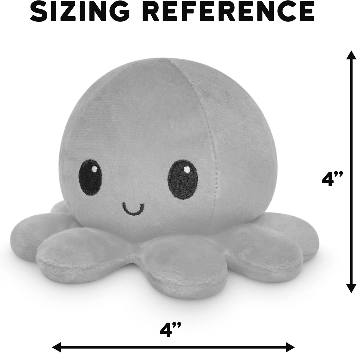 TeeTurtle Reversible Pink and Aqua Octopus Plushie - 4-Inch Two-Sided Flip Plush Toy with Embroidered Details - Cute Mini Collectible Plush for Kids, Teens, and Adults - Image 5
