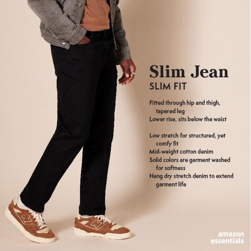 Amazon Essentials Mens Slim-Fit Jeans - Discontinued Colors - Image 2
