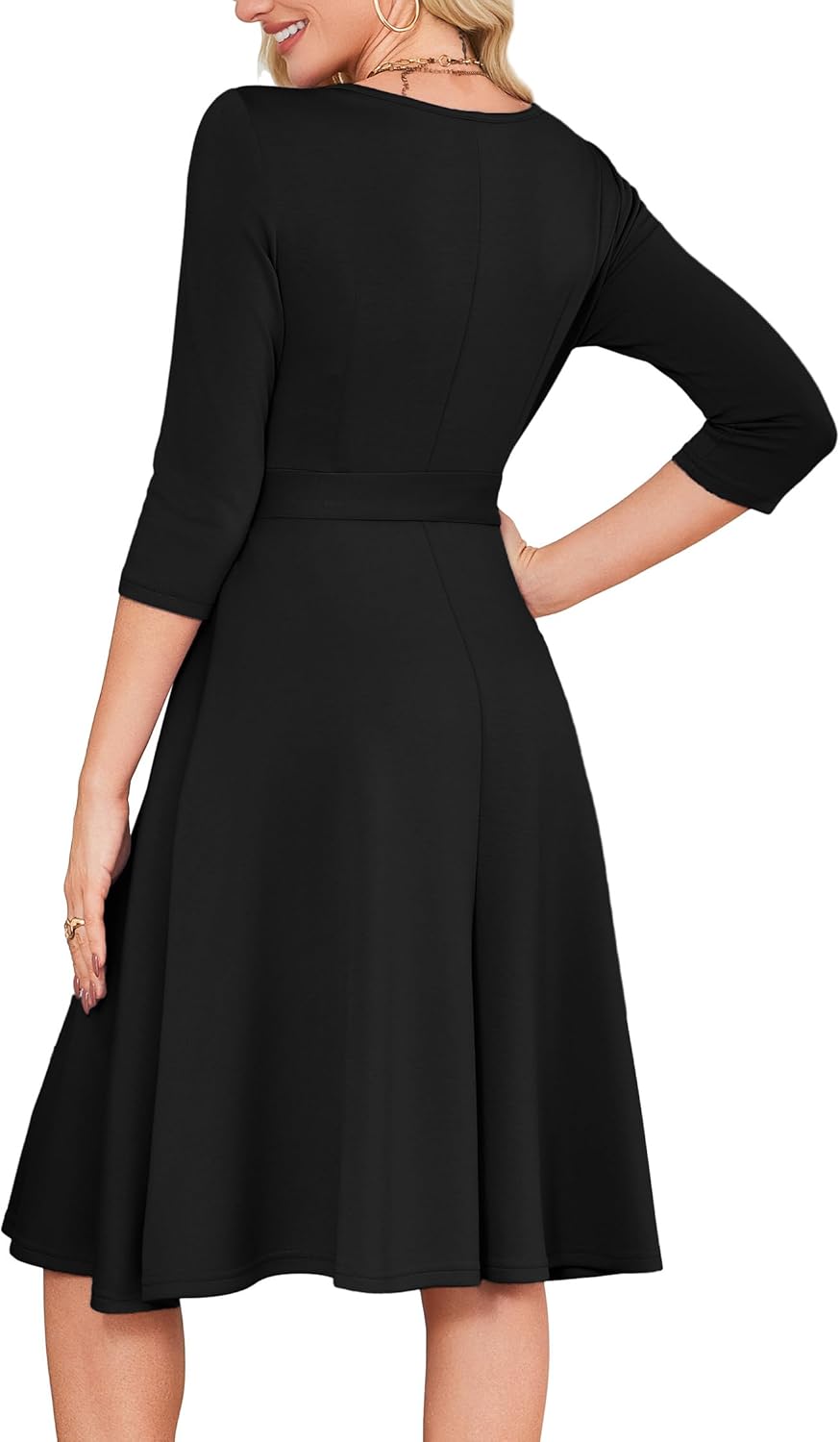 RUMIA Women's Cocktail Dresses 3/4 Sleeve Vintage Wedding Guest Dress (XS-3XL) - Image 5