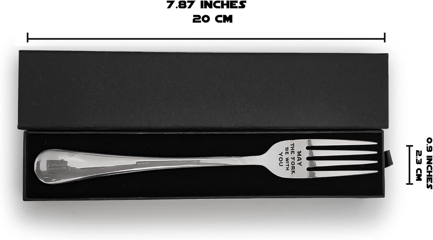 May The Fork Be With You Laser Engraved Stainless Steel Fork with Gift Box, Gift For StarWars Fans - Image 4