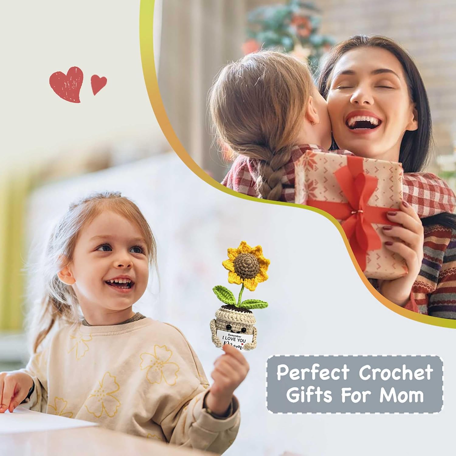 Mini Birthday Gifts for Mom, Mom Gifts from Daughters Remember I Love You MOM, Handmade Crochet Cute Small Sunflower Gifts, Gift for Mom from Daughter, Son, Mothers Day for Mom - Image 8