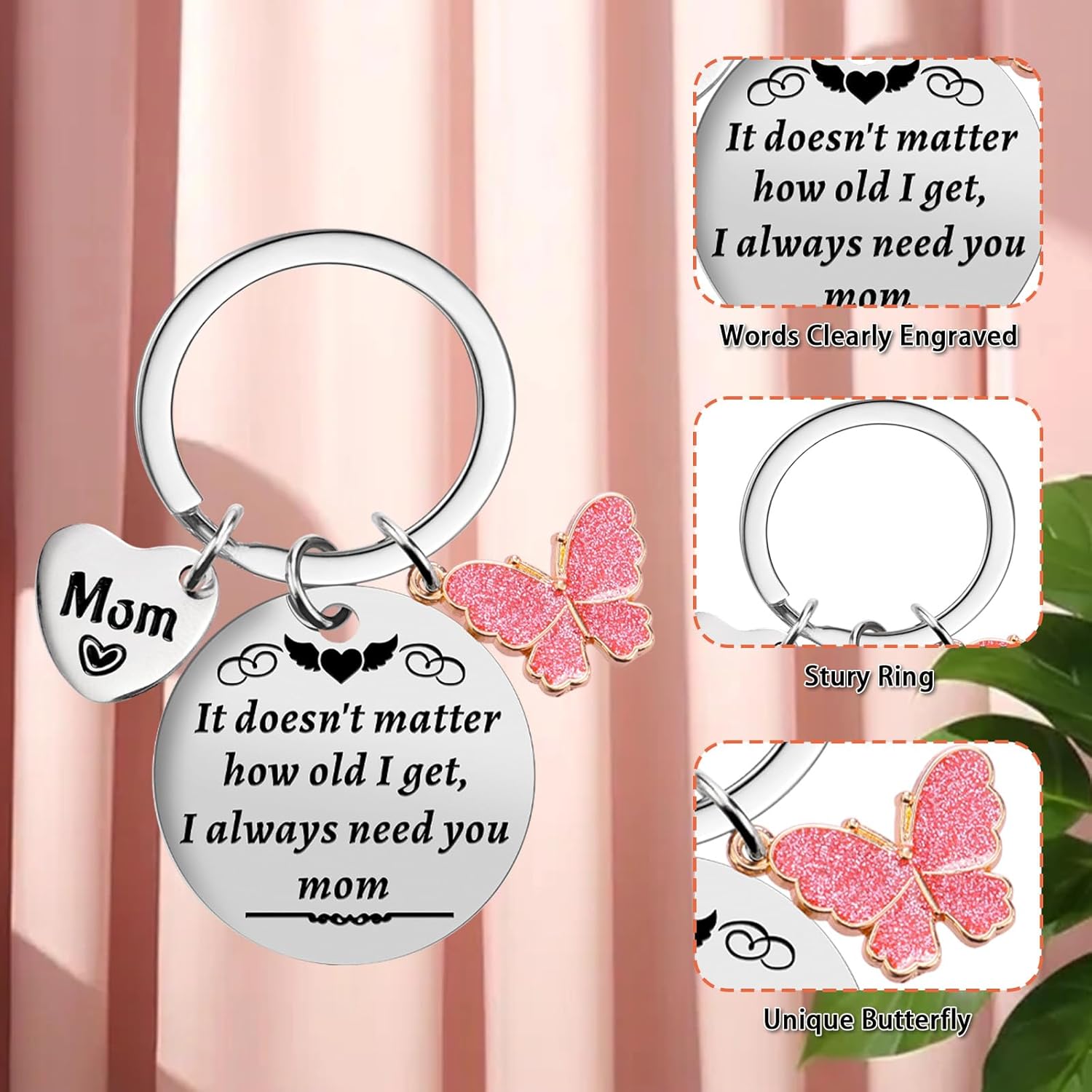 Christmas Small Gifts for Mom from Daughter Son,Funny Birthday Mom Gifts for Wife from Husband, Stocking Stuffers Secret Santa Gift Ideas Keychain for Cool Mother Mama Grandma Women Her - Image 3