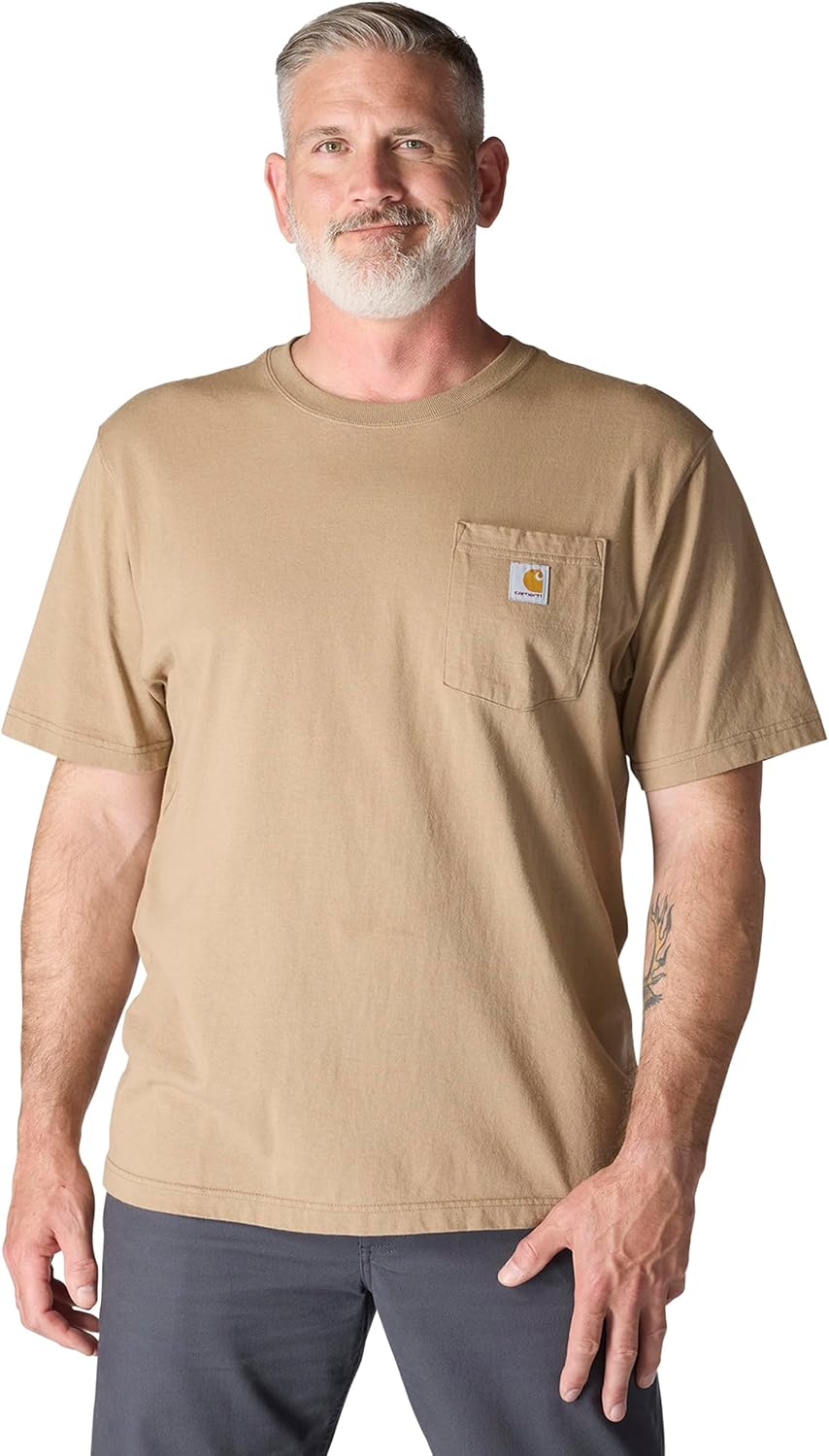 Carhartt Mens Loose Fit Heavyweight Short-Sleeve Pocket T-Shirt (Also Available in Big & Tall)