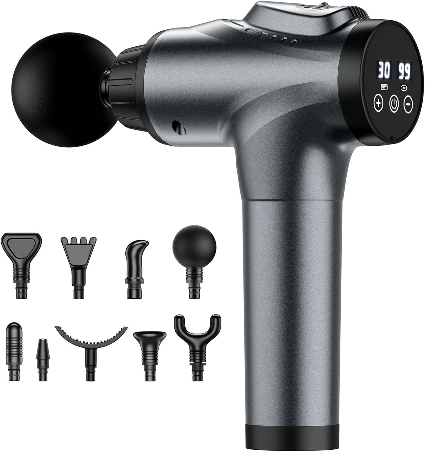 Massage Gun, Muscle Massage Gun for Athletes Handheld Electric Deep Tissue Back Massager, Percussion Massage Device for Pain Relief with 30 Speed Levels 9 Heads pcs - Image 8