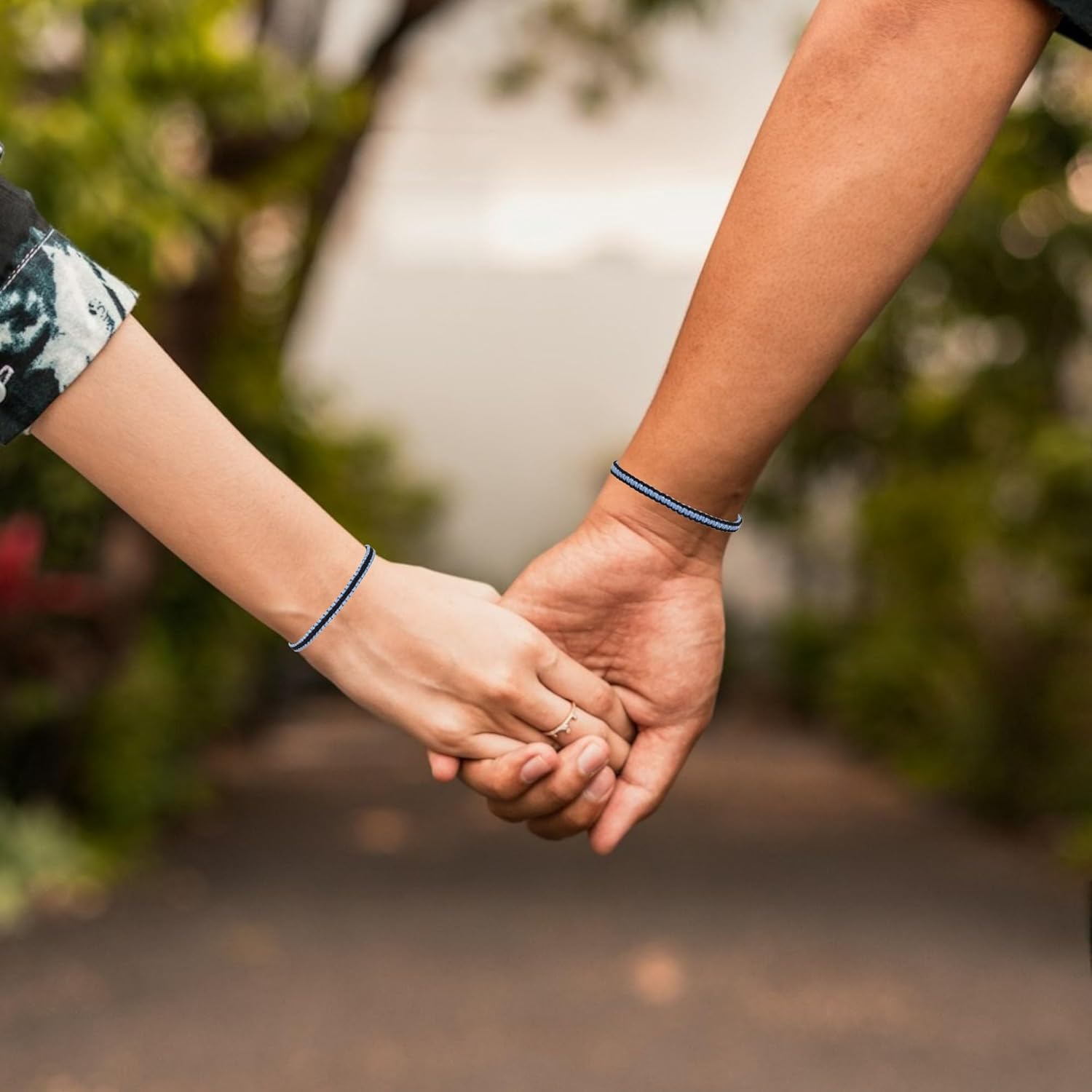 2 Pcs Red Black Color Matching Bracelets for Best Friends and Couples Gift for Her Him Birthday Boyfriend Girlfriend Besties Friendships - Image 3