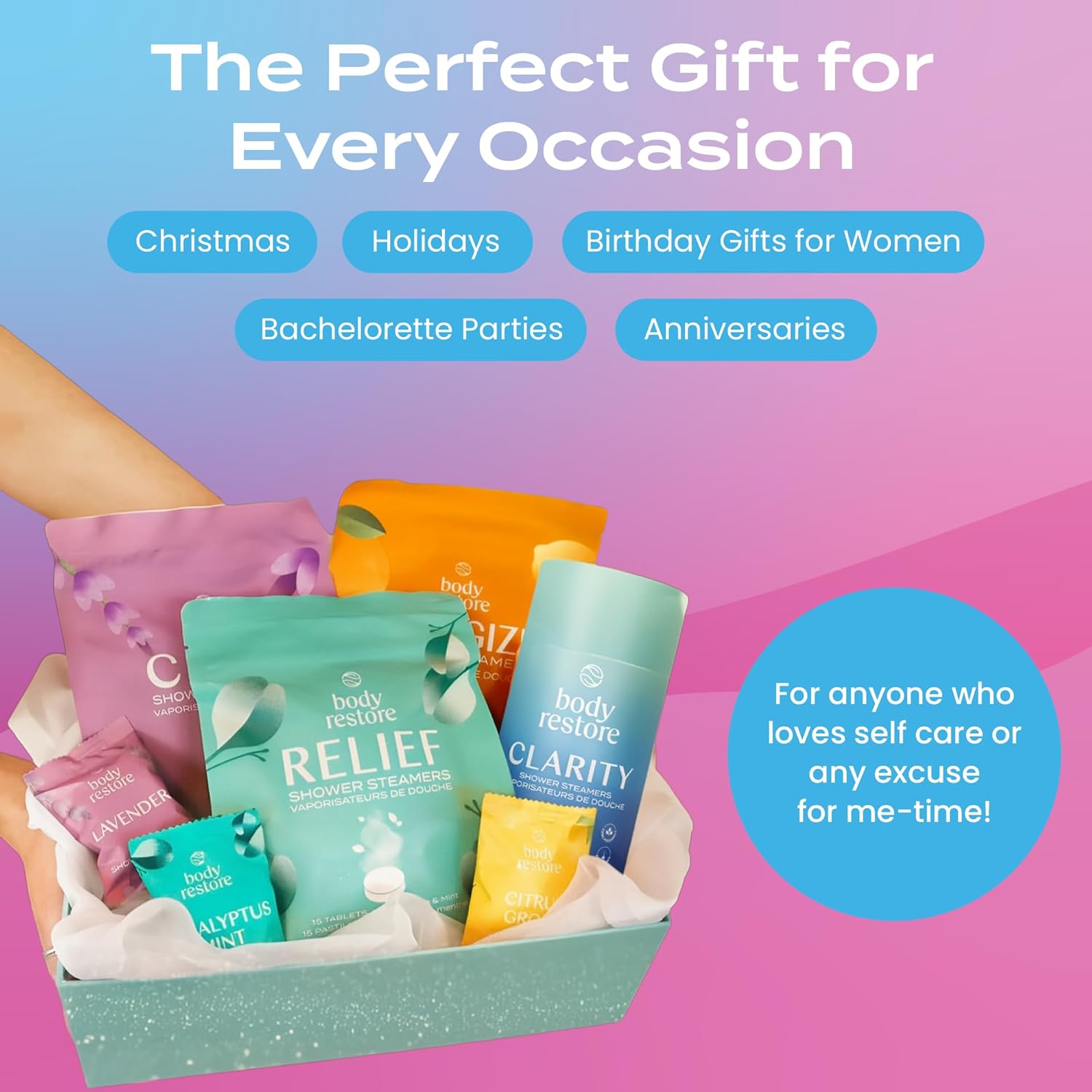 Body Restore Shower Steamers Aromatherapy 6 Pack - Christmas Stocking Stuffers, Birthday Gifts for Women, White Elephant, Relaxation, Self Care for Men - Bloom - Image 6