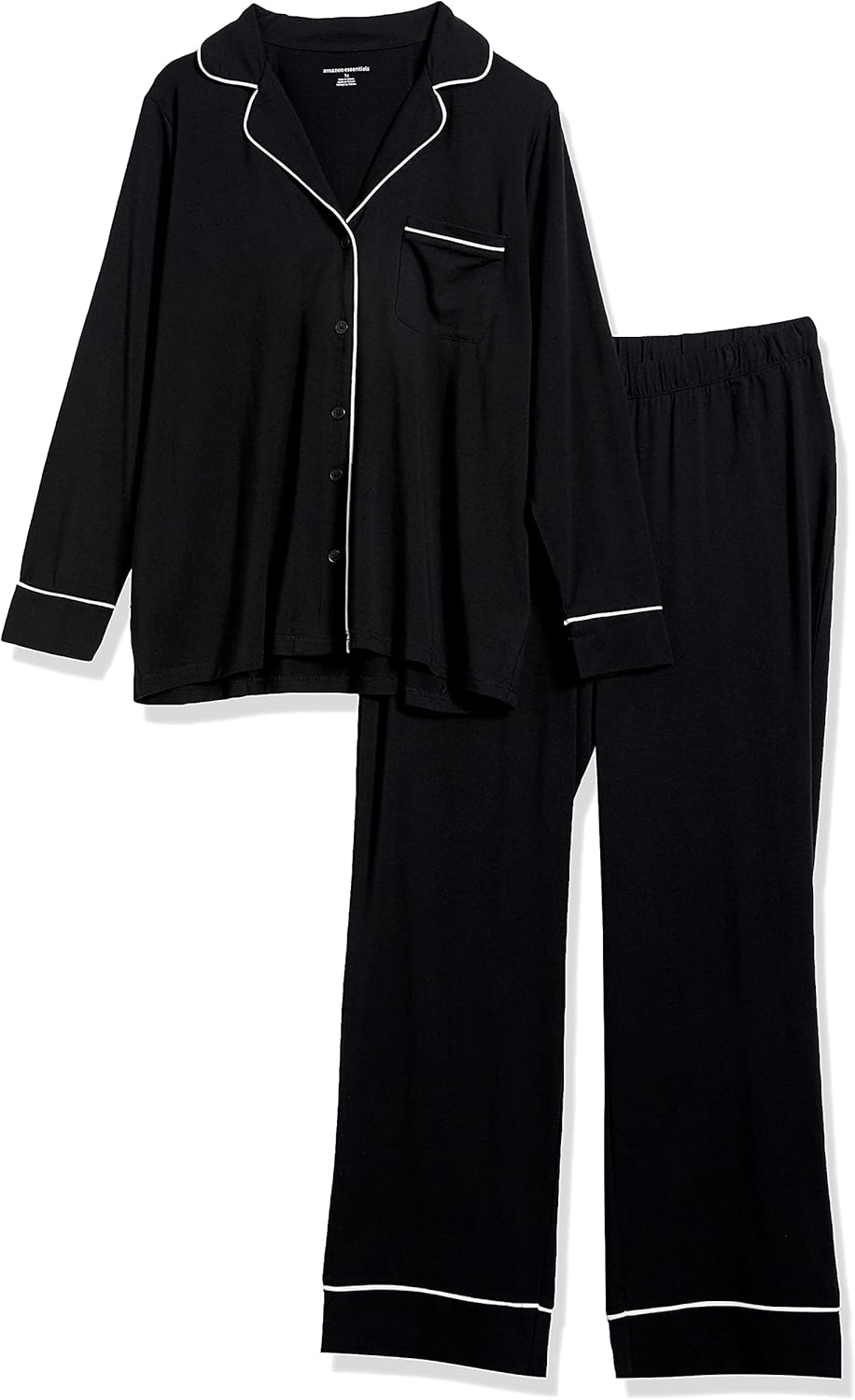 Amazon Essentials Women's Cotton Modal Long-Sleeve Shirt and Full-Length Bottom Pajama Set - Image 8