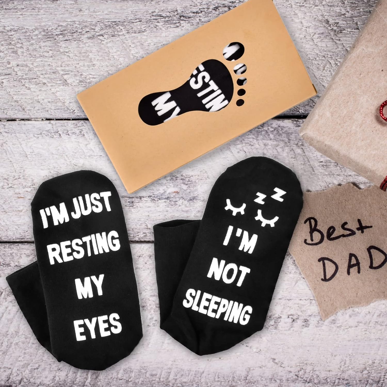 FilmHoo Birthday Gifts for Men Dad Valentines Day Gifts for Him Fathers Day Dad from Wife, Easter Mens Funny Socks - Image 4