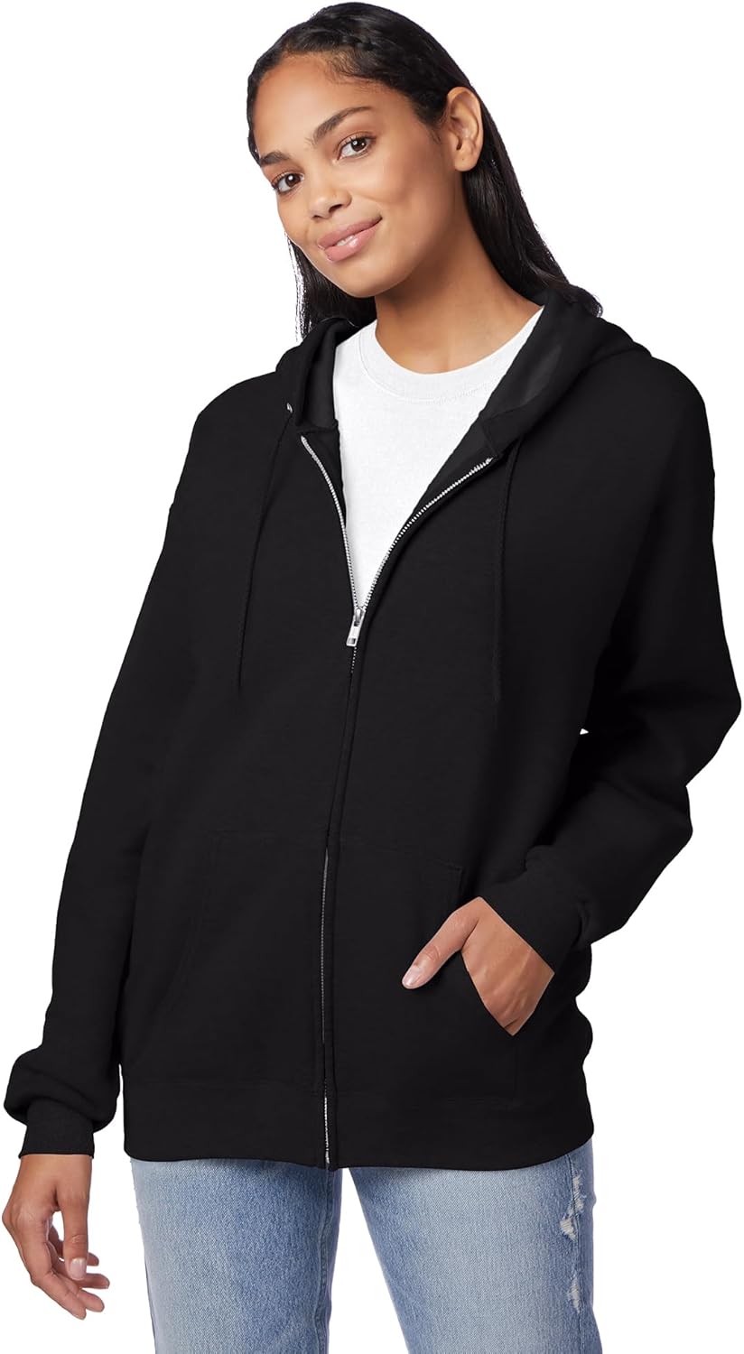 Hanes mens Zip-up Hoodie, Ecosmart Fleece Full-zip Hoodie for Men, Hooded Sweatshirt - Image 3