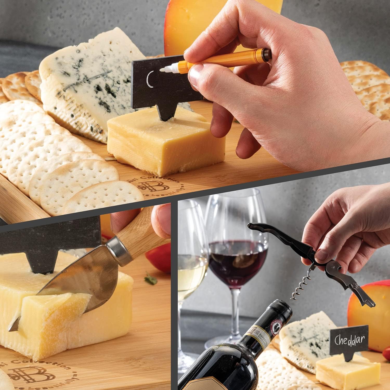 Charcuterie Board Gift Set - Bamboo Cheese Board and Knife Set - Housewarming Gifts for New Home, Wedding Gifts for Couples 2025, Bridal Shower Gifts, Birthday Gifts for Women - Image 7
