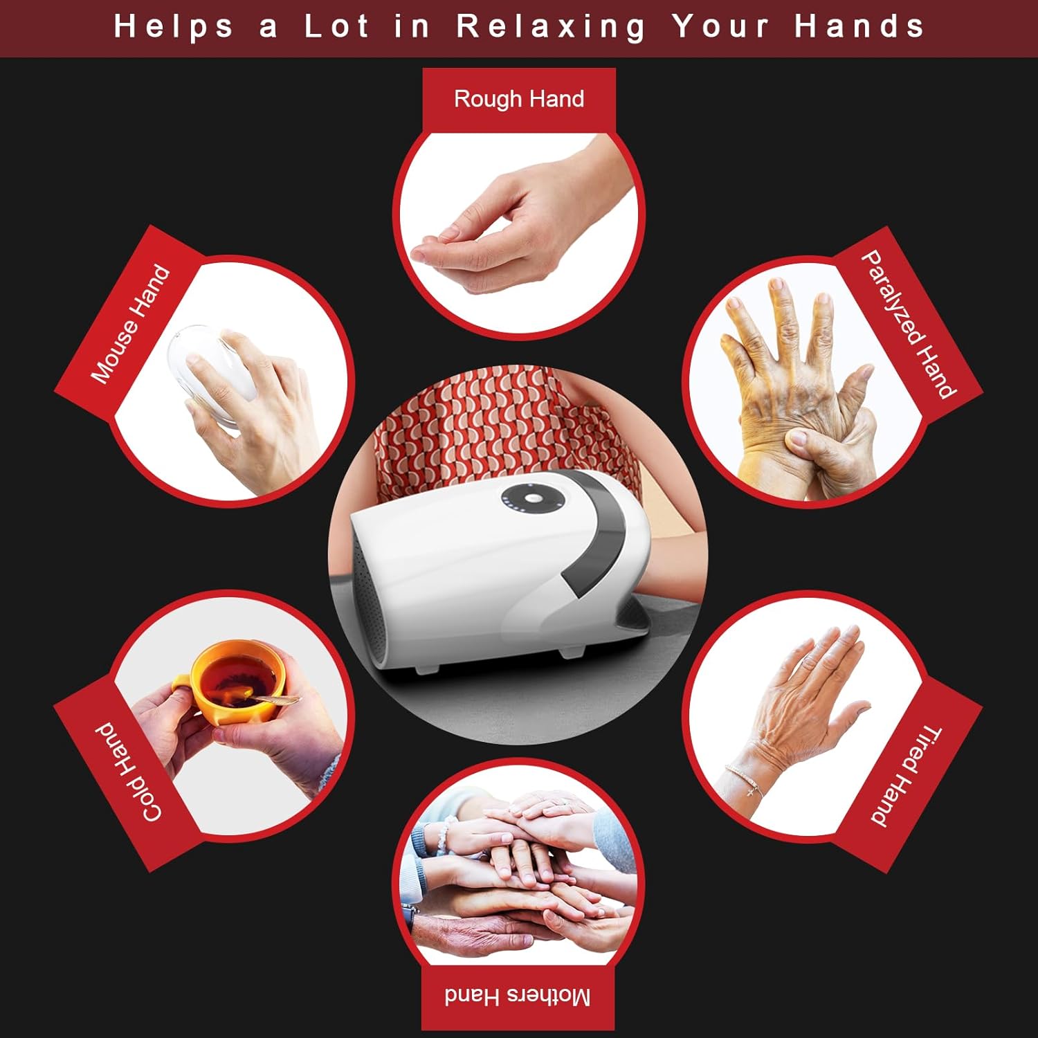 Xllent Hand Massager with Compression & Heating,Valentines Day Gifts for Her Him,Electric Hand Massager for Arthritis and Carpal Tunnel,Gifts for Women Men Her Him(White) - Image 5