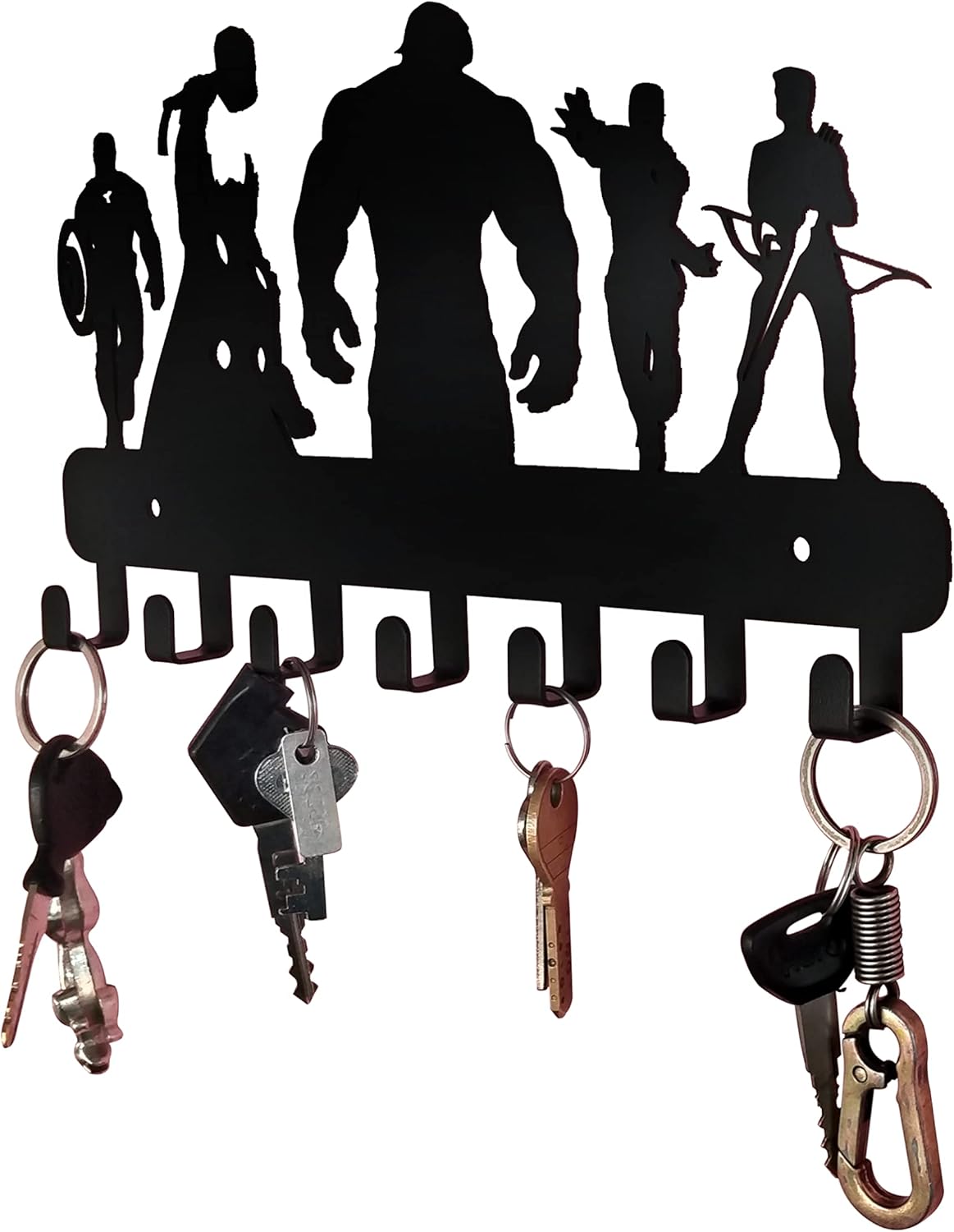 Superheros Wall Mounted Metal Key Holder, Key Organizer, Metal Key hook, 10.6 X 7.5 X 1 INCH - Image 3