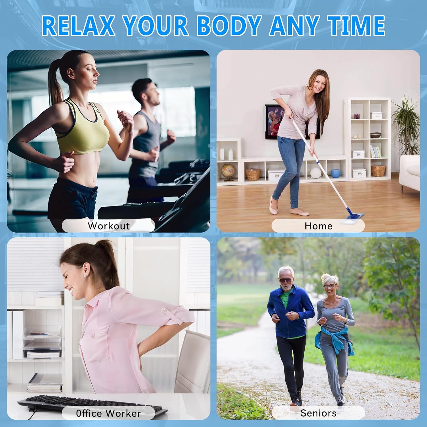 Massage Gun, Muscle Massage Gun for Athletes Handheld Electric Deep Tissue Back Massager, Percussion Massage Device for Pain Relief with 30 Speed Levels 9 Heads pcs - Image 7