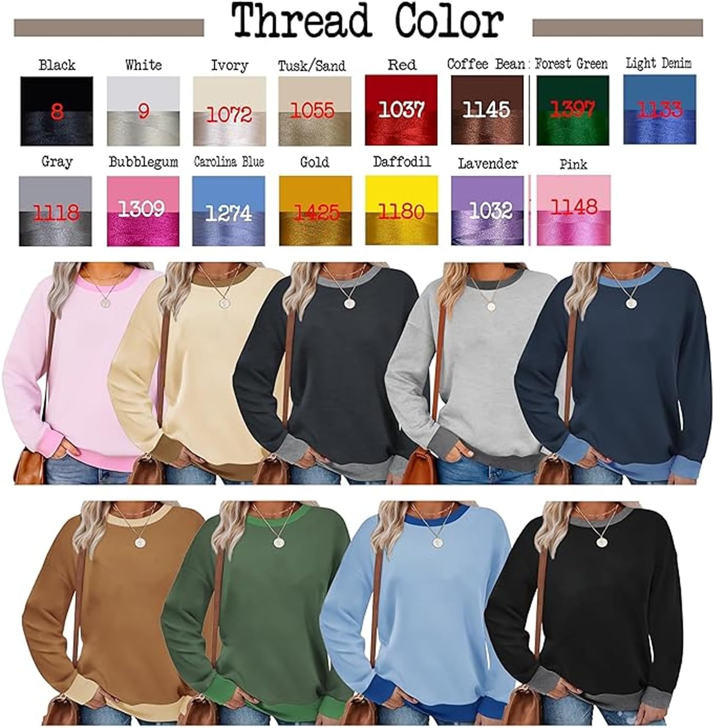 POPPOP Personalized Embroidered Sweatshirt and Hoodie Design Your Own, Personalized Sweatshirt Embroidered Hoodie, Custom Text On Sleeve, Customized Sweatshirts, Gifts for Mothers Day, Christmas - Image 2