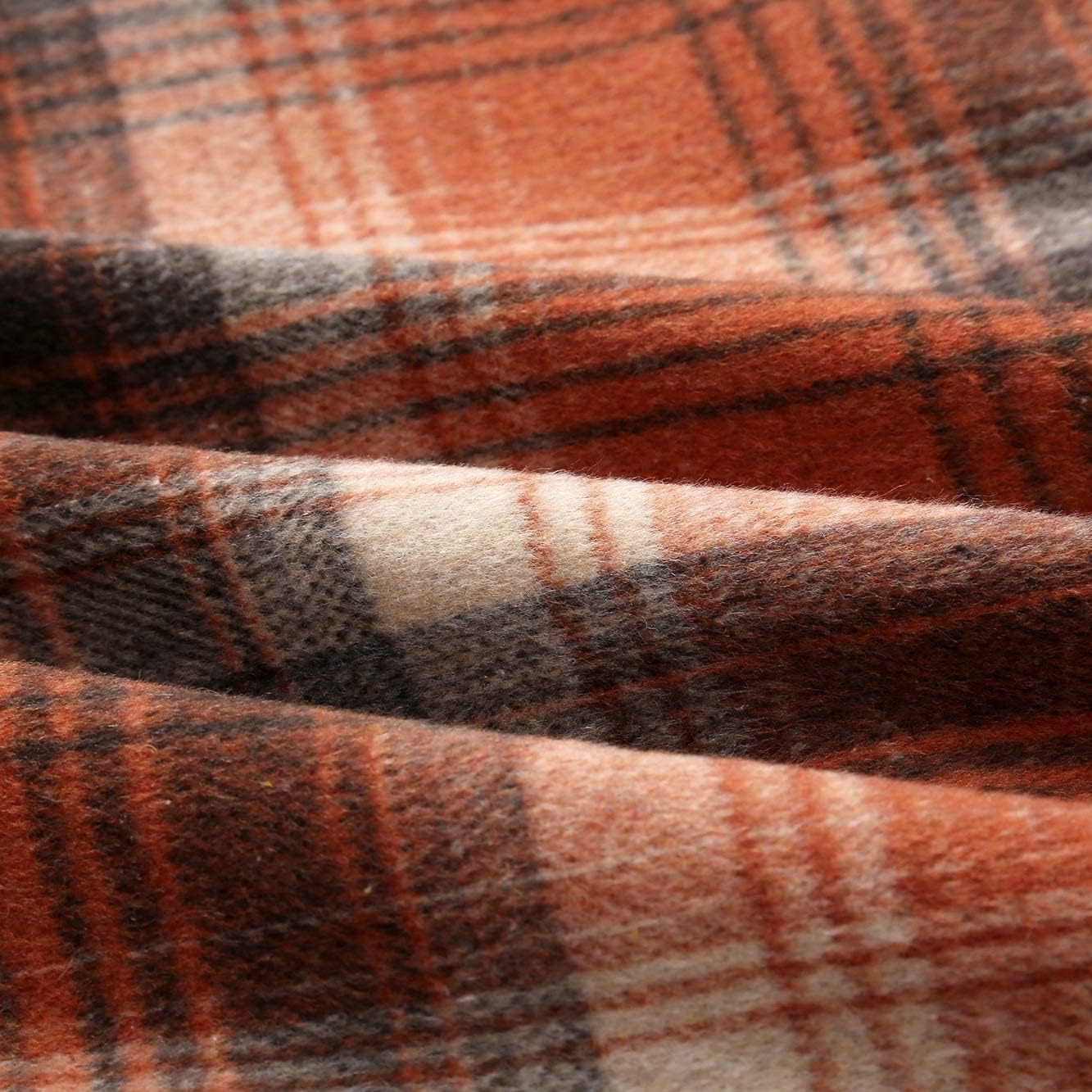 Long Plaid Wool Skirt for Womens Winter Fall Warm High Elastic Waist A line Flared Pleated Wool Tartan Skirts - Image 6
