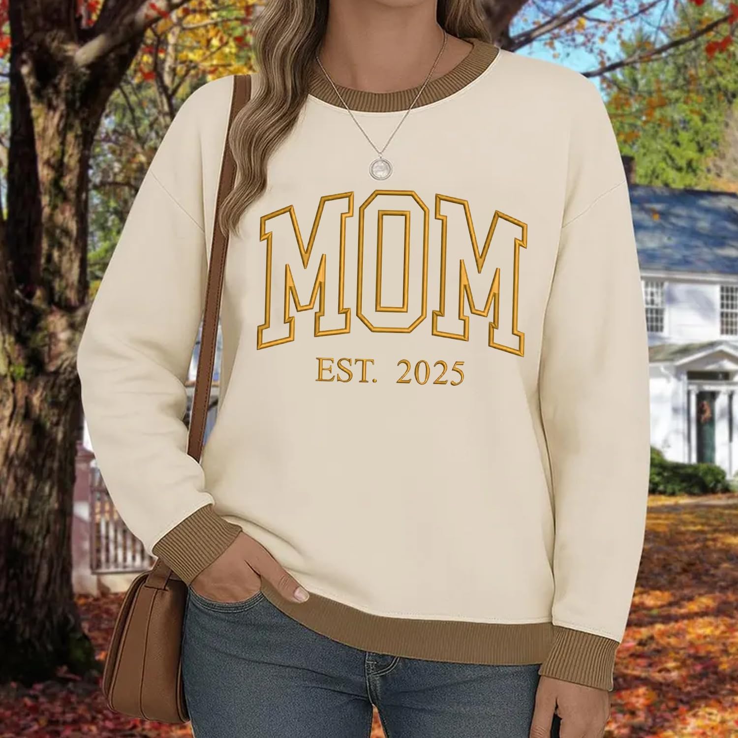 POPPOP Personalized Embroidered Sweatshirt and Hoodie Design Your Own, Personalized Sweatshirt Embroidered Hoodie, Custom Text On Sleeve, Customized Sweatshirts, Gifts for Mothers Day, Christmas - Image 3