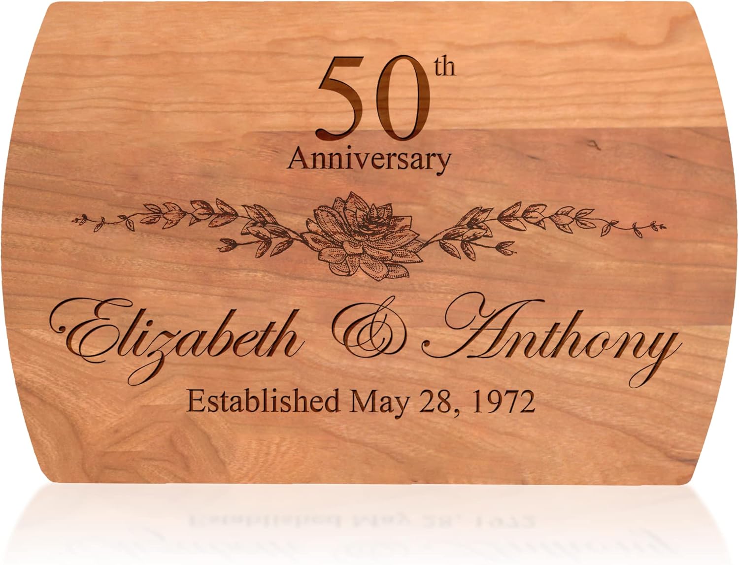 Personalized Cutting Board - 4 Sizes Engraved Charcuterie Board- Anniversary or Christmas Gift, Anniversary Present for Parents Laser Engraved Custom Unique Keepsake