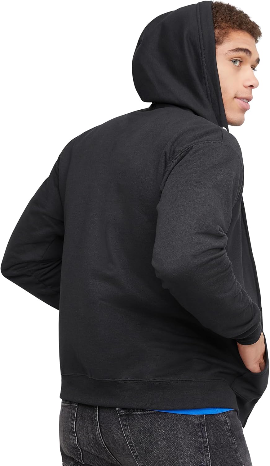 Hanes mens Zip-up Hoodie, Ecosmart Fleece Full-zip Hoodie for Men, Hooded Sweatshirt - Image 2