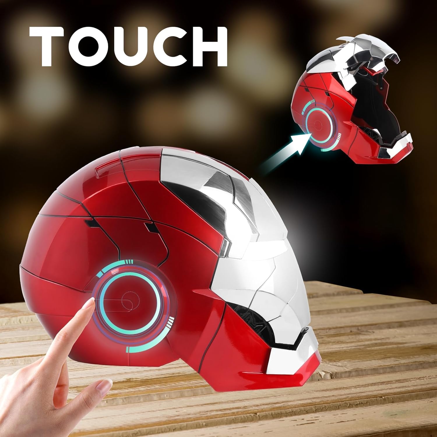 Iron-Man MK 5 Wearable Electronic Helmet: Voice & Remote Controlled, LED Eyes & Sound Effects, Perfect Super Hero Movie Prop and Figure for Adults Collectors- Ideal Gift for Halloween & Christmas - Image 5