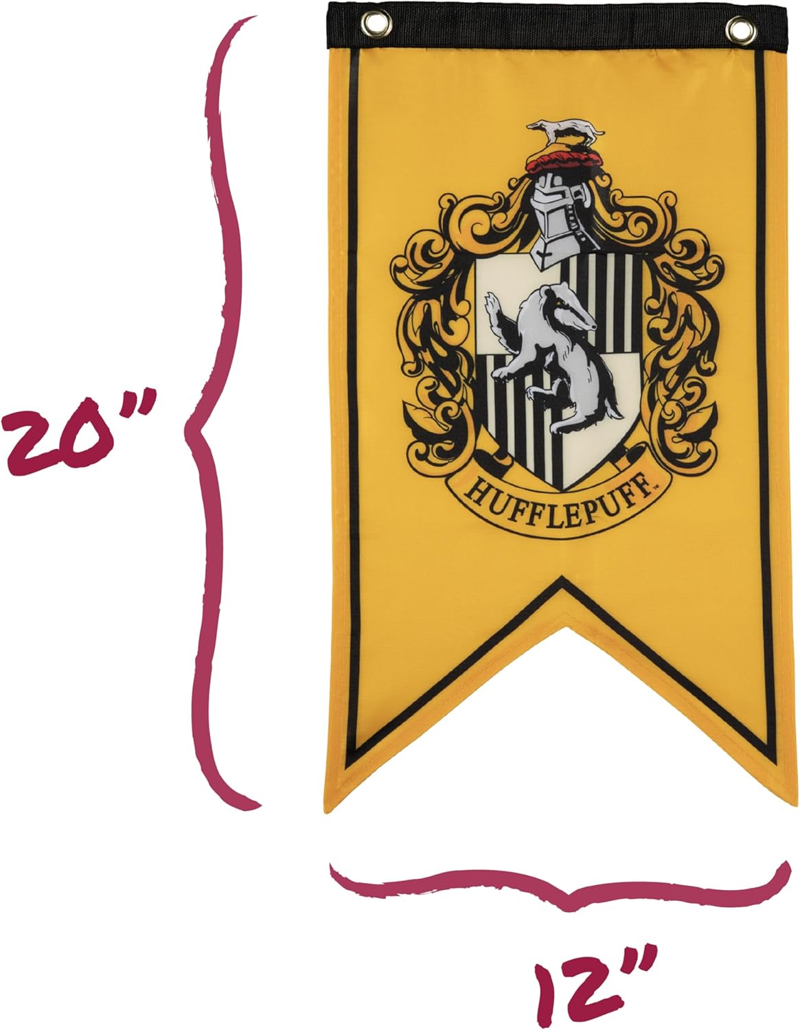 Conquest Journals Harry Potter Wizarding House Banner Flag Set, 12'' x 20'' Polyester Flags, Set of 5 Includes Hogwarts Crest, Gryffindor, Slytherin, Ravenclaw & Hufflepuff Banners, Birthday Party - Image 6