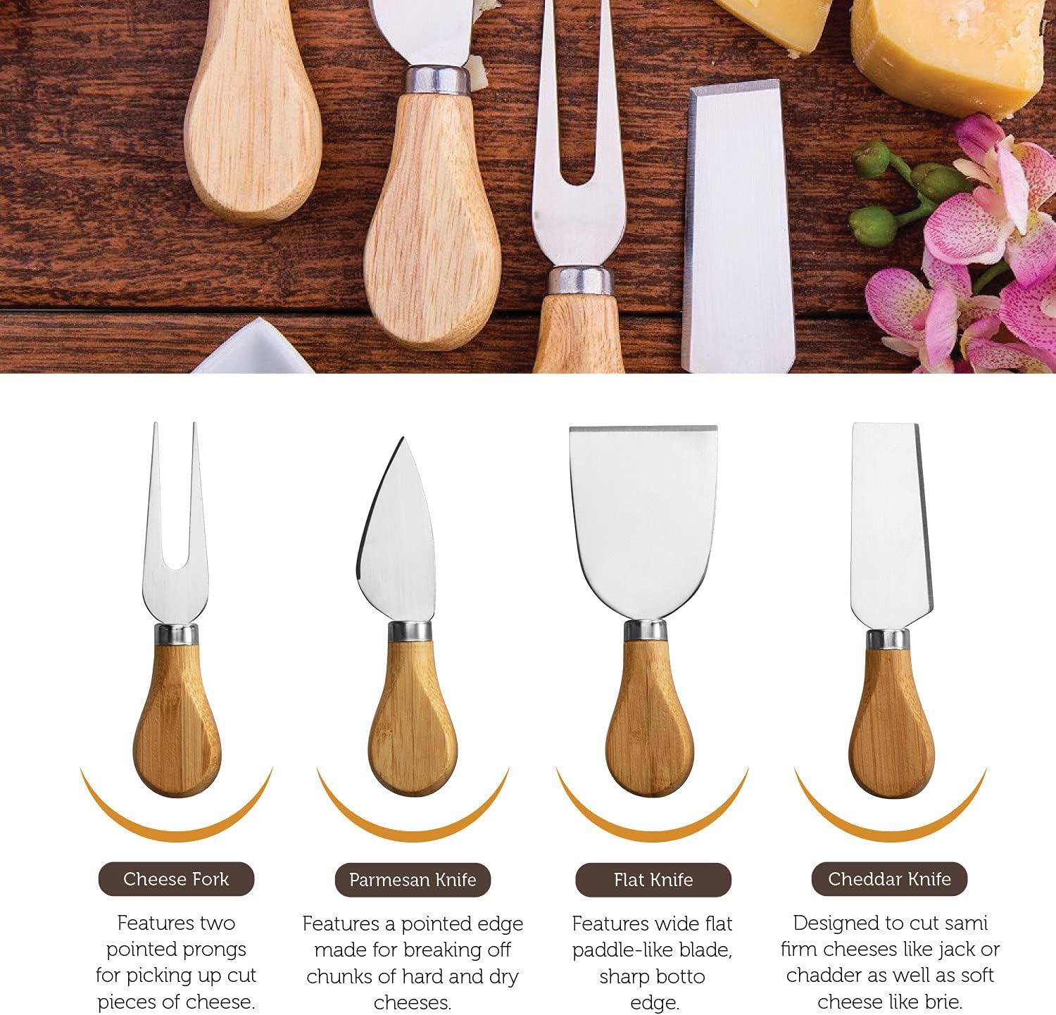 Charcuterie Board Gift Set - Bamboo Cheese Board and Knife Set - Housewarming Gifts for New Home, Wedding Gifts for Couples 2025, Bridal Shower Gifts, Birthday Gifts for Women - Image 9
