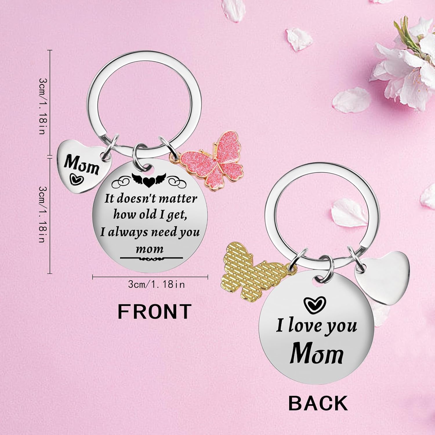 Christmas Small Gifts for Mom from Daughter Son,Funny Birthday Mom Gifts for Wife from Husband, Stocking Stuffers Secret Santa Gift Ideas Keychain for Cool Mother Mama Grandma Women Her - Image 2