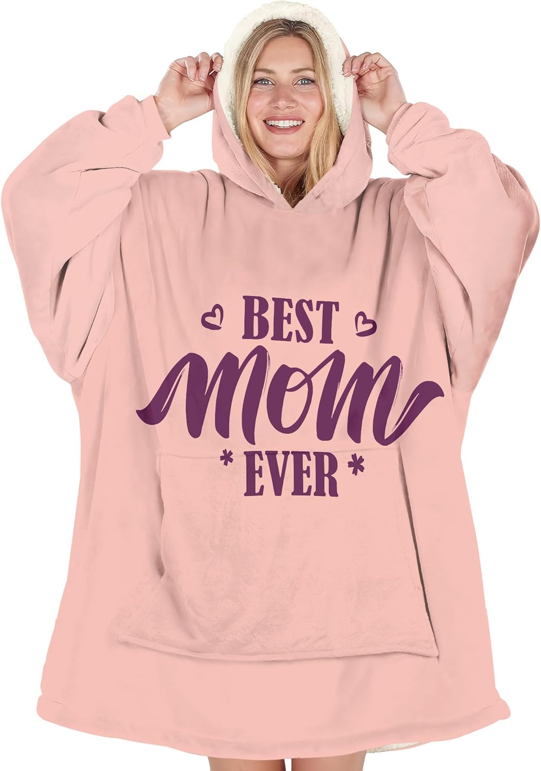Wearable Blanket Hoodie For Mom Wife Best Ever Hoodie- Christmas Gift From Husband Daughter Anniversary Birthday