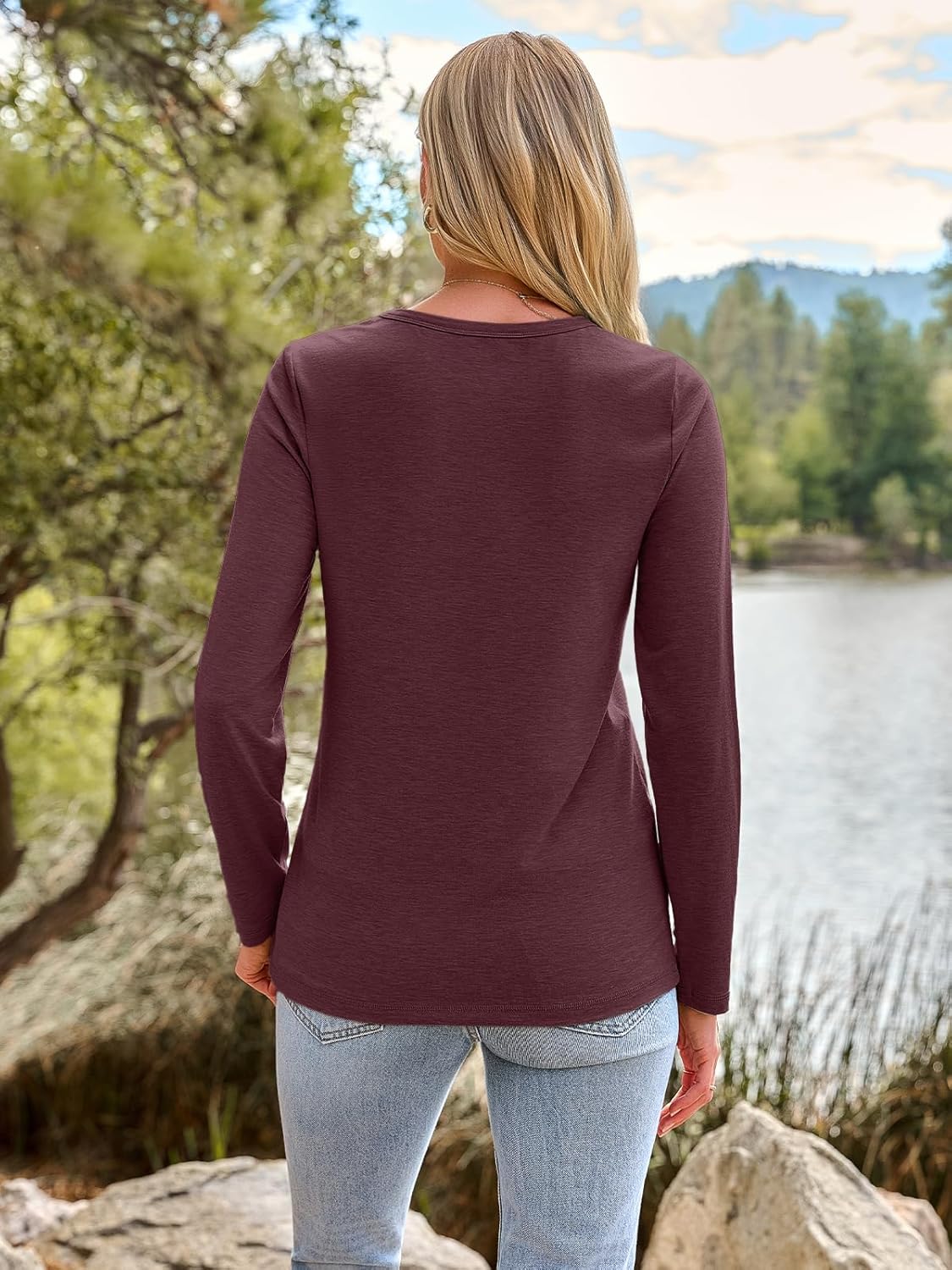 AUTOMET Long Sleeve Shirts for Women Business Casual Tops Fall Fashion Clothes Workout Plus Size Teacher Winter Outfits 2025 - Image 4