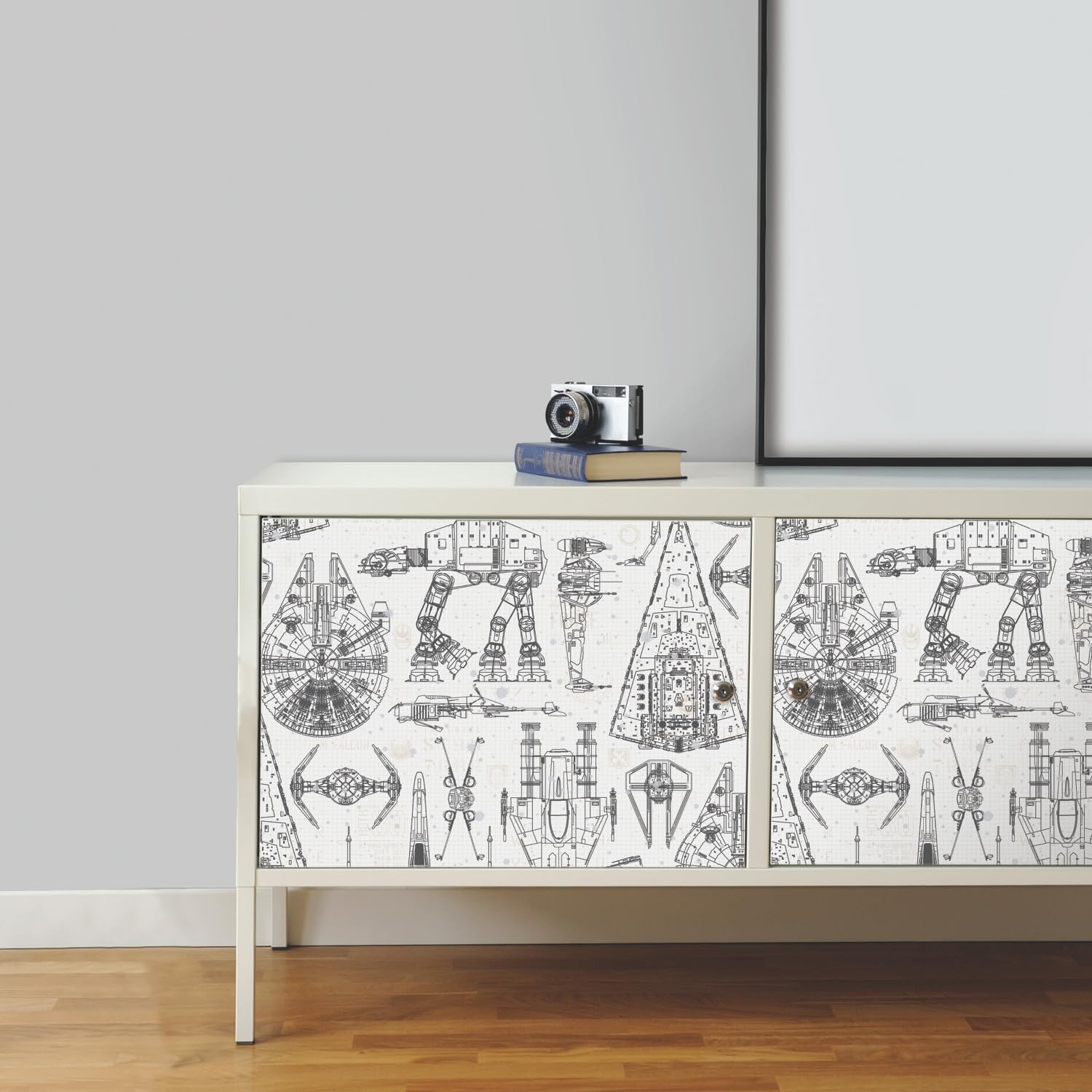 Star Wars Blueprint Blue Peel & Stick Wallpaper by RoomMates, RMK11036WP - Image 5