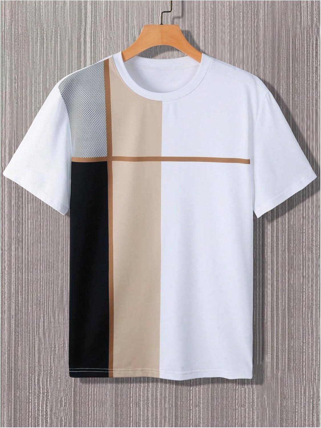 SOLY HUX Men's Color Block Tees Crew Neck Short Sleeve Shirts Casual Summer Tops - Image 3