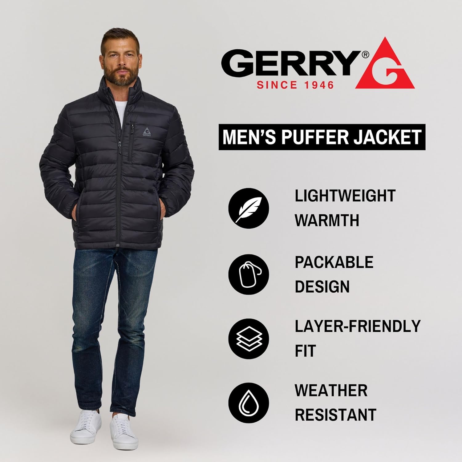 Gerry Packable Puffer Jacket Men, Warm Lightweight Winter Jackets for Men - Image 6