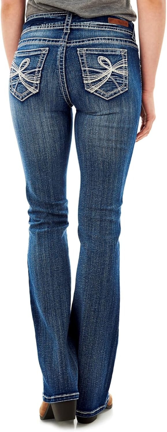 WallFlower Luscious Curvy Bootcut Jeans for Women, Mid-Rise Insta Stretch Denim, Size-Inclusive Juniors Jeans, Sizes 0 to 24 - Image 2