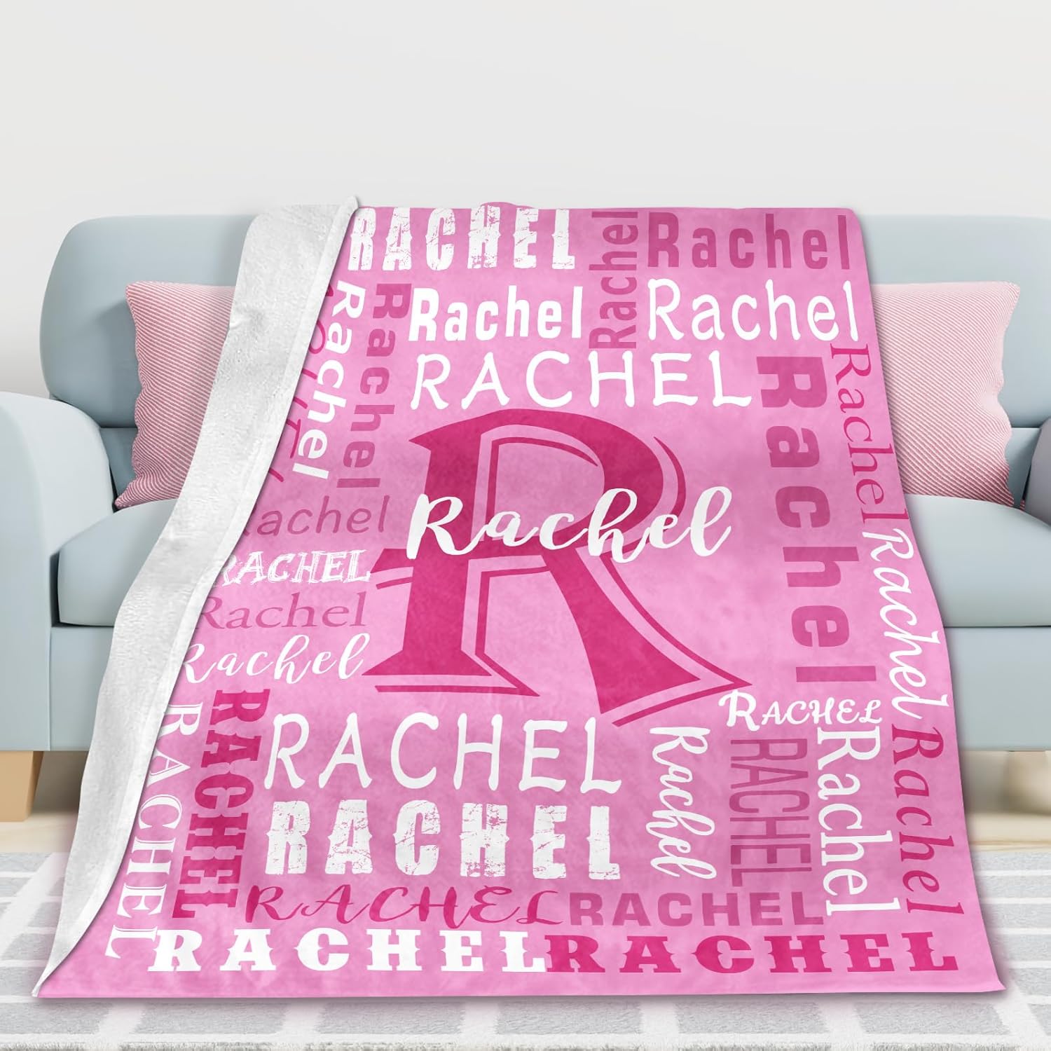 Yofair Ships Next Day, Personalized Blanket Gifts for Teen Girls Custom Blanket with Name Flannel Throw Girls Blankets Customized Daughter Gifts for Kids Adult - Image 4