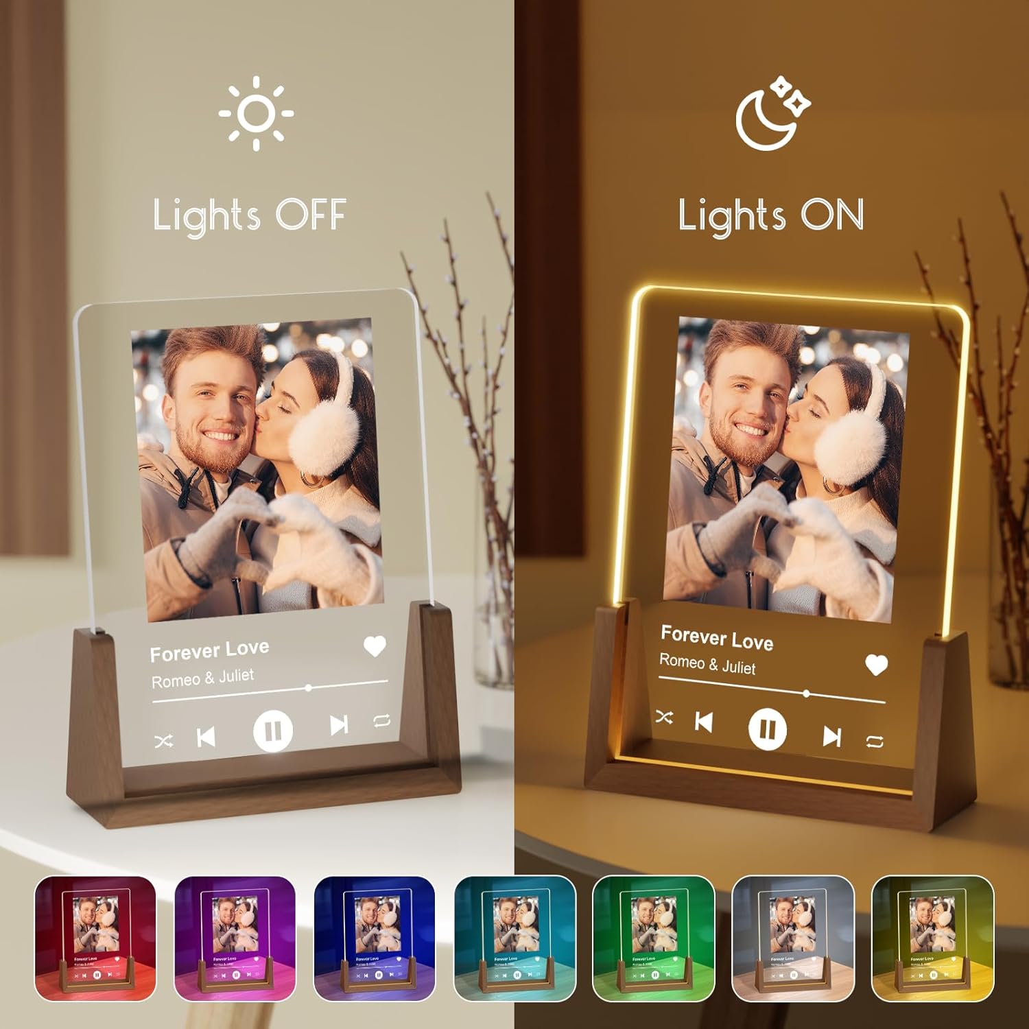Spotify Decorative Plaque Personalized Gifts, Custom Gifts for Him Her, Customized Picture Frame for Boyfriend Girlfriend Couple Wife Women on Anniversary Birthday - Image 6