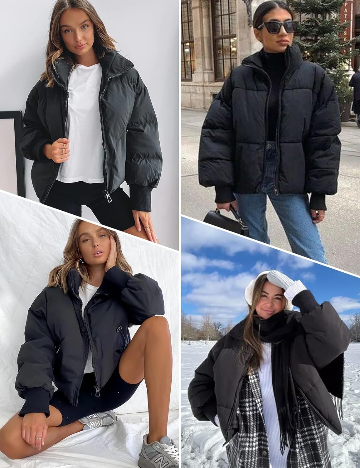 Gihuo Women’s Winter Cropped Puffer Jacket Coat Short Warm Quilted Jacket 2025 - Image 6