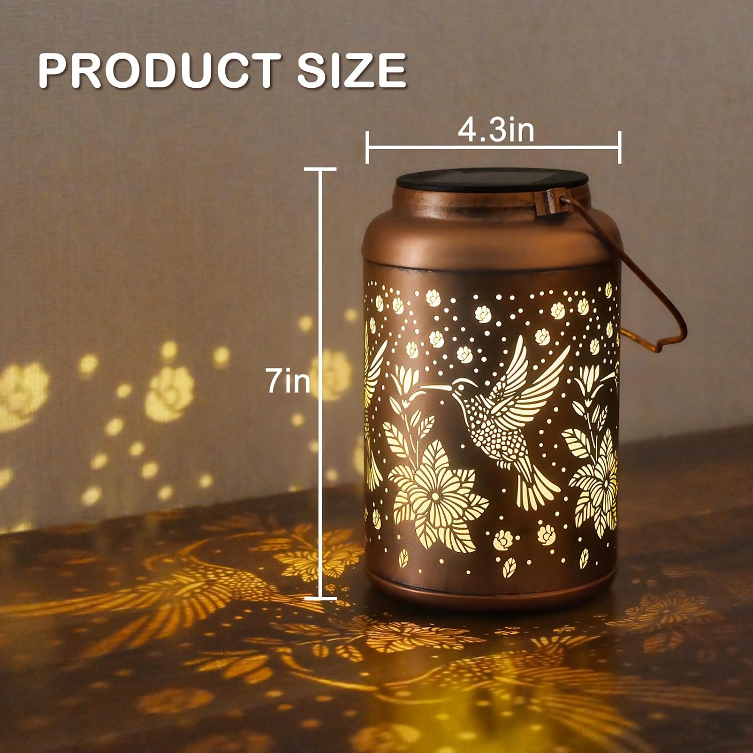 Christmas Gifts for Women Men Mom, Hummingbird Solar Lights Outdoor Waterproof, Mothers Day Gifts Decorations Outside for Yard, Lawn, Balcony Garden Decor Solar Lantern - Image 7