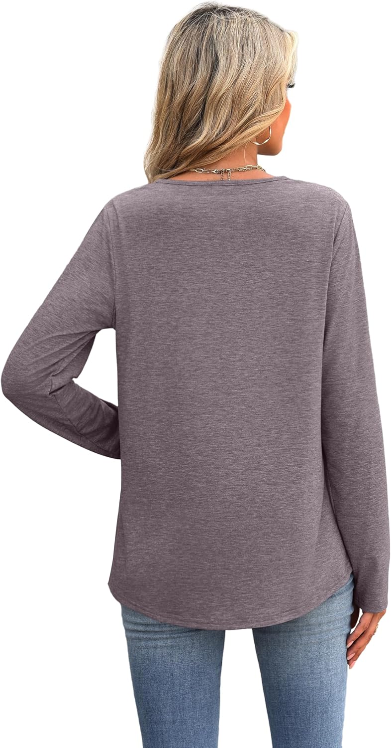 XIEERDUO Boho Tops for Women Blouses Dressy Casual V Neck Long Sleeve Shirts Fall Outfits Trendy Vacation Clothes - Image 5